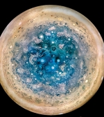 闪亮壮观：NASA公布木星两极照 布满巨型风暴(图) - News.Cntv.Cn