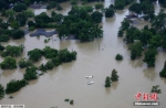 当地时间2017年8月29日，美国得克萨斯州休斯顿，飓风“哈维”给休斯顿带来强降雨，城区及周边区域洪涝严重。 - News.Cntv.Cn